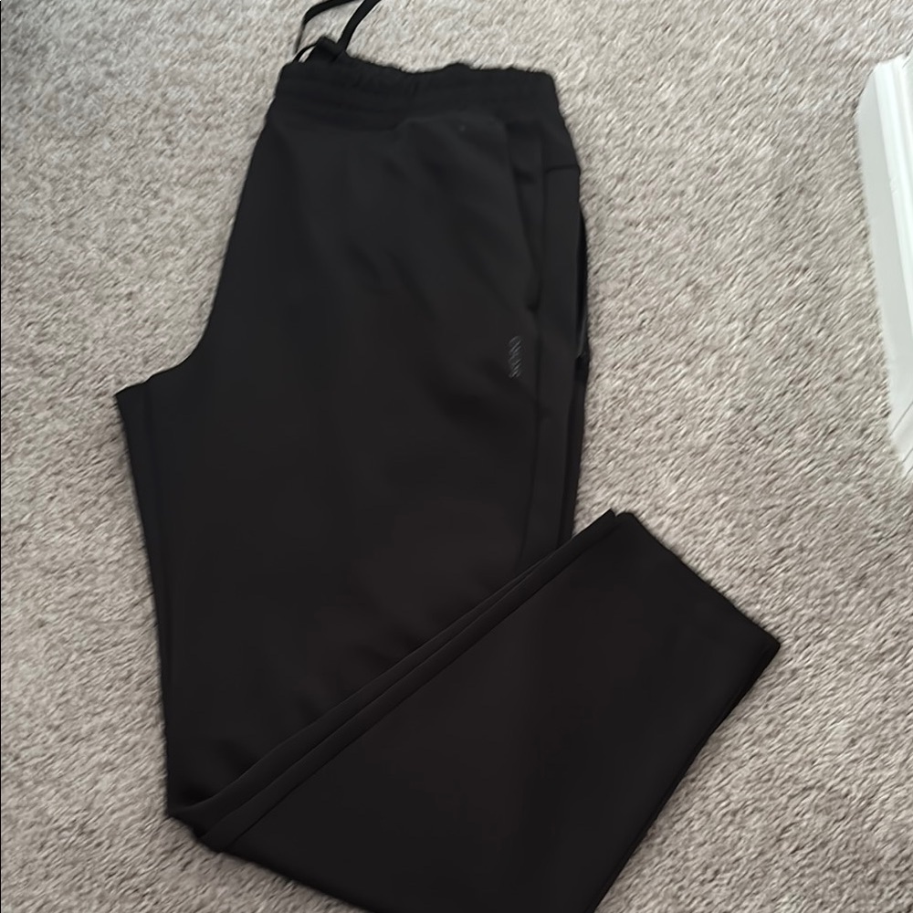 Black Cotton Joggers with Regular Fit